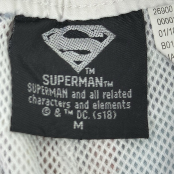 DC Comics Men's/Unisex Superman Surfing Tropical Blue Board Shorts - Picture 3 of 11